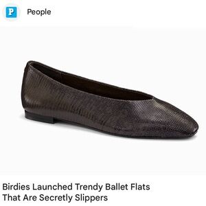 THE CRANE in Snakeskin - Black and Grey Ballet Flats
Size: 10.5